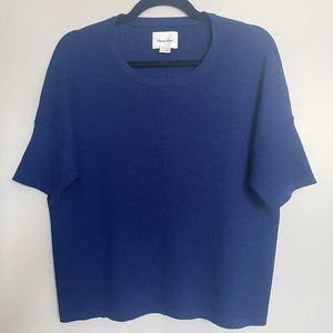 Steven Alan Women's Blue Ribbed Sweater